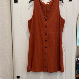 Madewell Rust Button-Front Sleeveless Tunic
